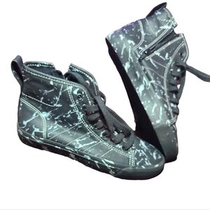 Zara Kids Boys Collection Faux Hitop Sidezip Sneakers Size 34/35